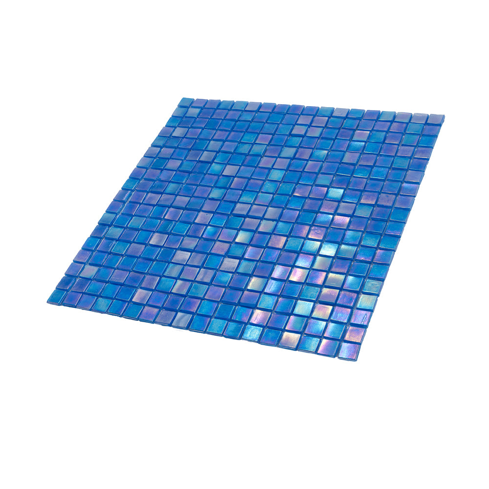 20-pack Skosh 11.6 in. x 11.6 in. Glossy Azure Blue Glass Mosaic Wall and Floor Tile (18.69 sq ft/case)