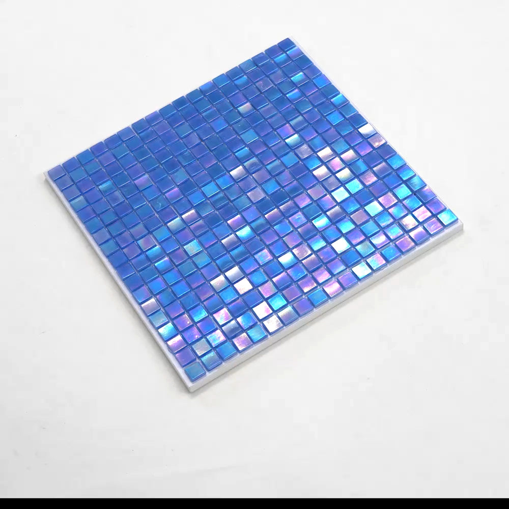 20-pack Skosh 11.6 in. x 11.6 in. Glossy Azure Blue Glass Mosaic Wall and Floor Tile (18.69 sq ft/case)