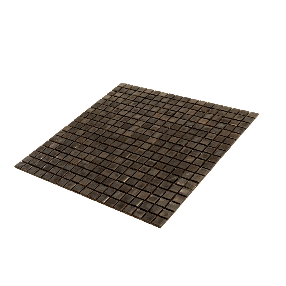 20-pack Skosh 11.6 in. x 11.6 in. Glossy Russet Brown Glass Mosaic Wall and Floor Tile (18.69 sq ft/case)