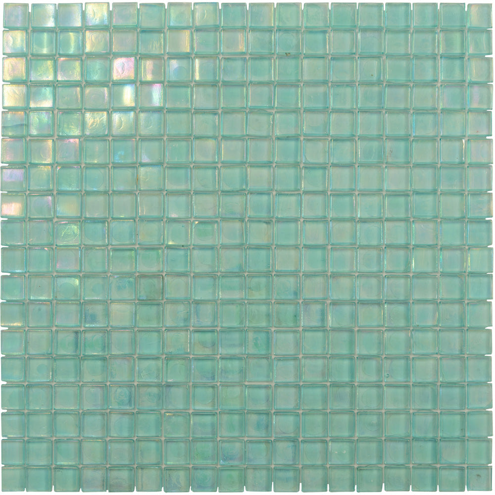 20-pack Skosh 11.6 in. x 11.6 in. Glossy Sea Green Glass Mosaic Wall and Floor Tile (18.69 sq ft/case)