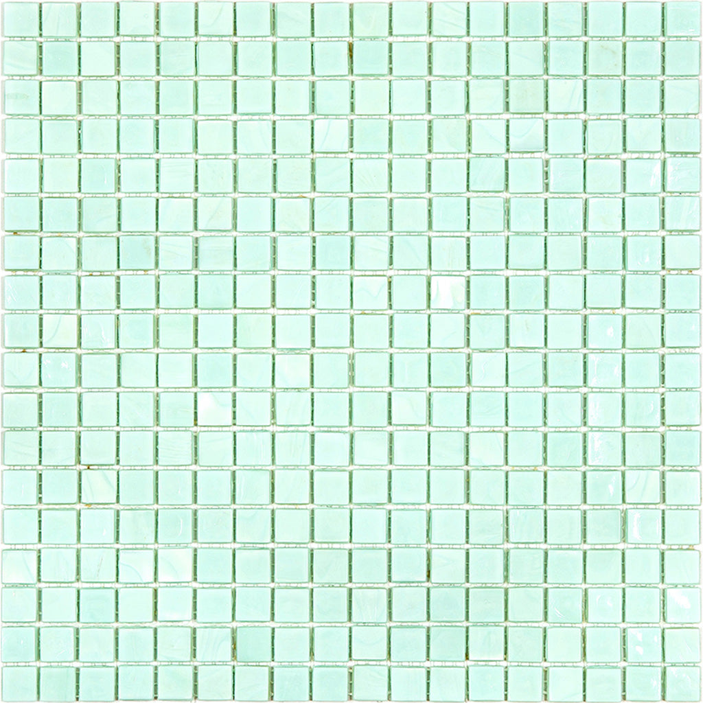 Light Blue-Green Glossy Glass Mosaic Tile