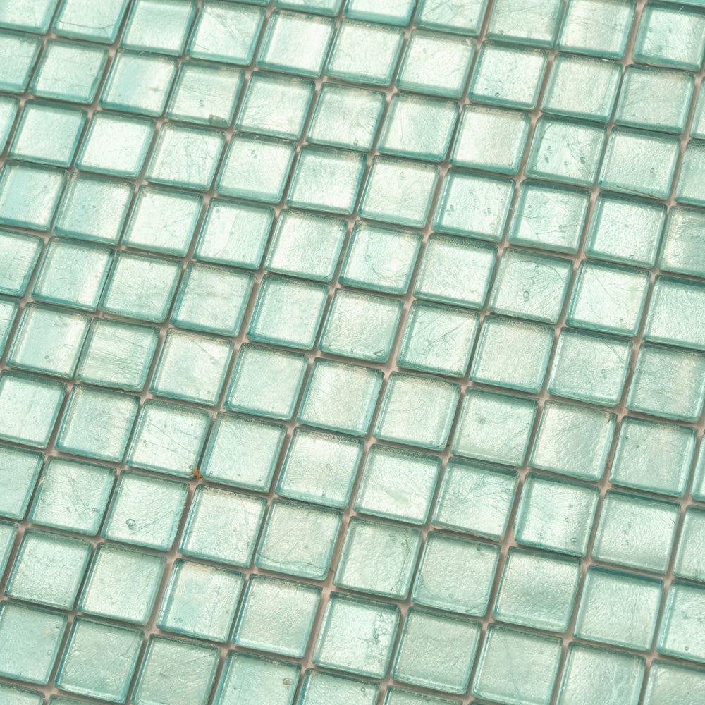 20-pack Skosh 11.6 in. x 11.6 in. Glossy Pine Green Glass Mosaic Wall and Floor Tile (18.69 sq ft/case) - Sample