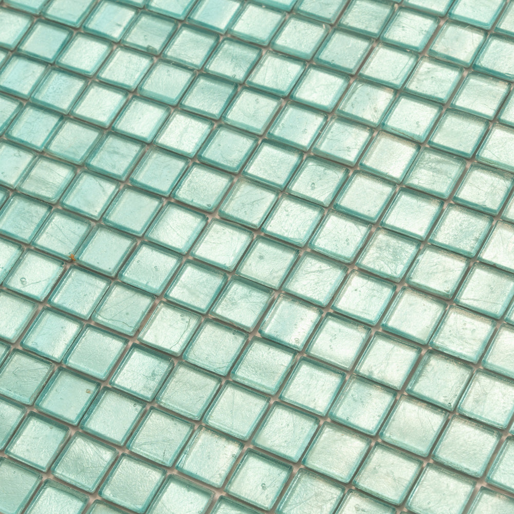20-pack Skosh 11.6 in. x 11.6 in. Glossy Pine Green Glass Mosaic Wall and Floor Tile (18.69 sq ft/case) - Sample
