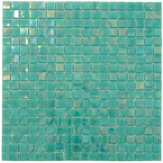 20-pack Skosh 11.6 in. x 11.6 in. Glossy Dark Ocean Green Glass Mosaic Wall and Floor Tile (18.69 sq ft/case)