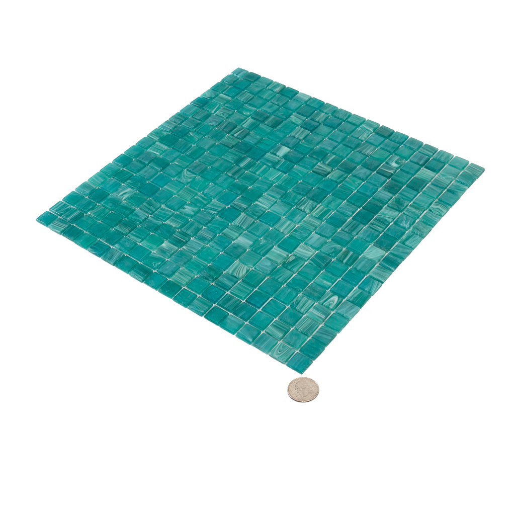 Cerulean Green 12x12 Glossy Uniform Square Glass Mosaic Tile (20 pack, 18.69 sq ft/case)