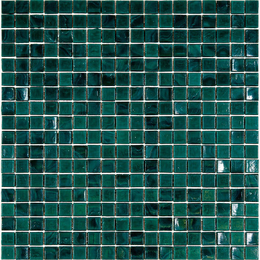 Dark Green Glossy Glass Mosaic Tile