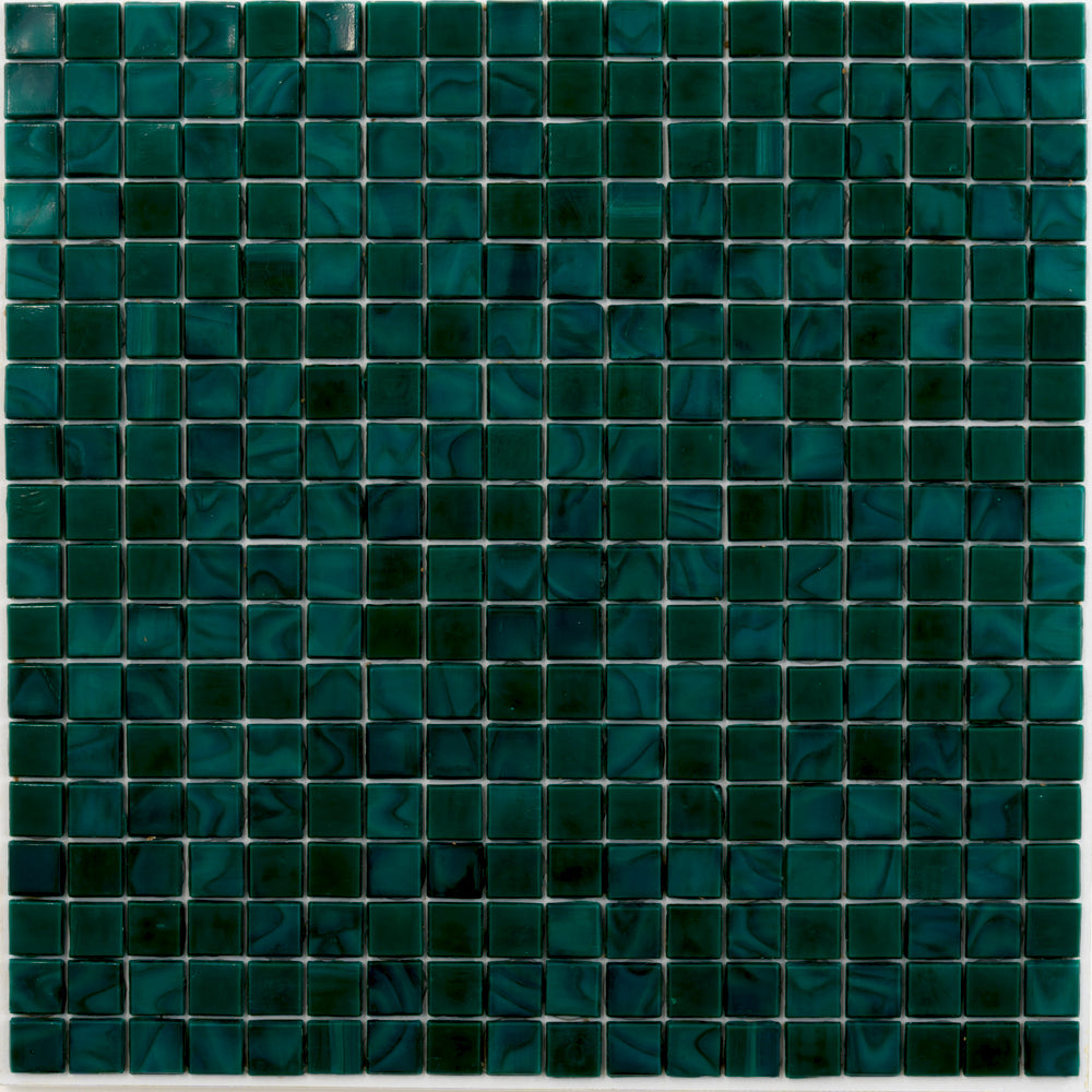 20-pack Skosh 11.6 in. x 11.6 in. Glossy Dark Green Glass Mosaic Wall and Floor Tile (18.69 sq ft/case)