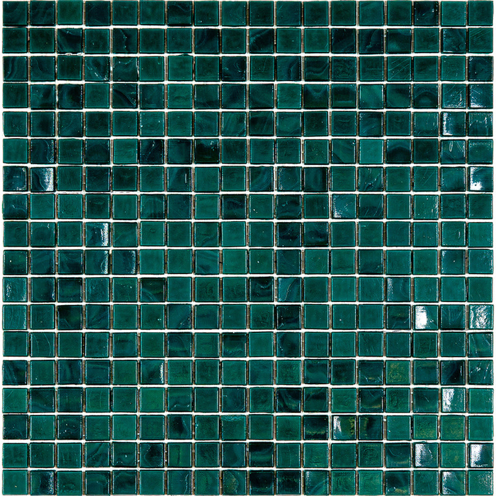 Dark Green 12x12 Glossy Uniform Square Glass Mosaic Tile (20 pack, 18.69 sq ft/case) - Sample