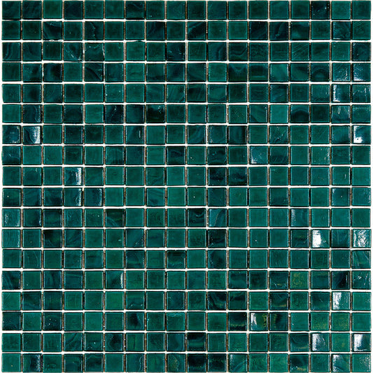 Dark Green 12x12 Glossy Uniform Square Glass Mosaic Tile (20 pack, 18.69 sq ft/case) - Sample