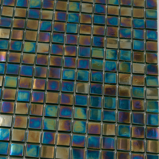 20-pack Skosh 11.6 in. x 11.6 in. Glossy Rainbow Green Glass Mosaic Wall and Floor Tile (18.69 sq ft/case)