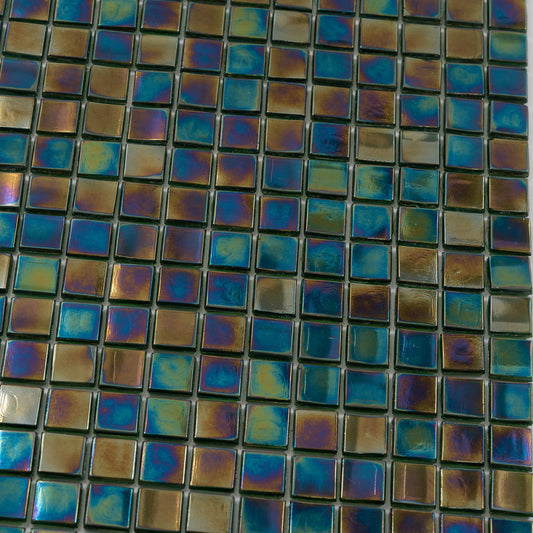 Rainbow Green 12x12 Glossy Uniform Square Glass Mosaic Tile (20 pack, 18.69 sq ft/case) - Sample