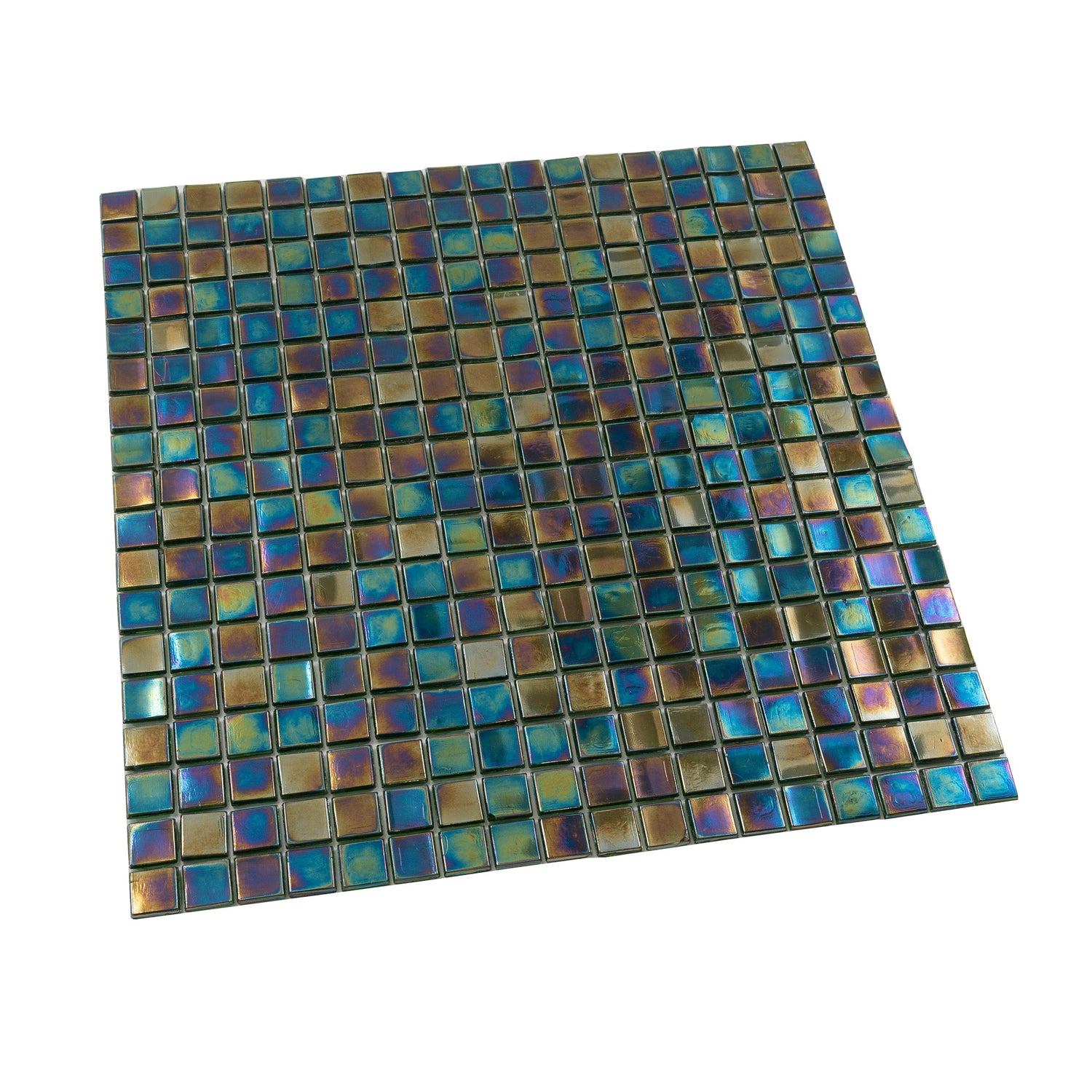 Rainbow Green 12x12 Glossy Uniform Square Glass Mosaic Tile (20 pack, 18.69 sq ft/case) - Sample