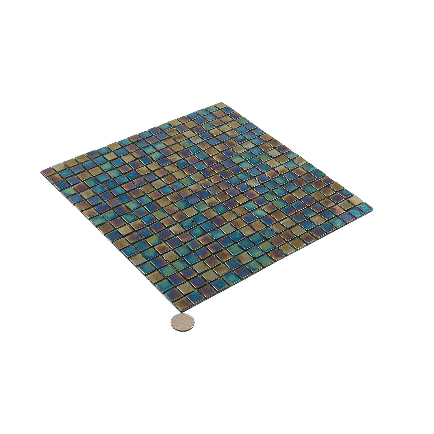 Rainbow Green 12x12 Glossy Uniform Square Glass Mosaic Tile (20 pack, 18.69 sq ft/case) - Sample