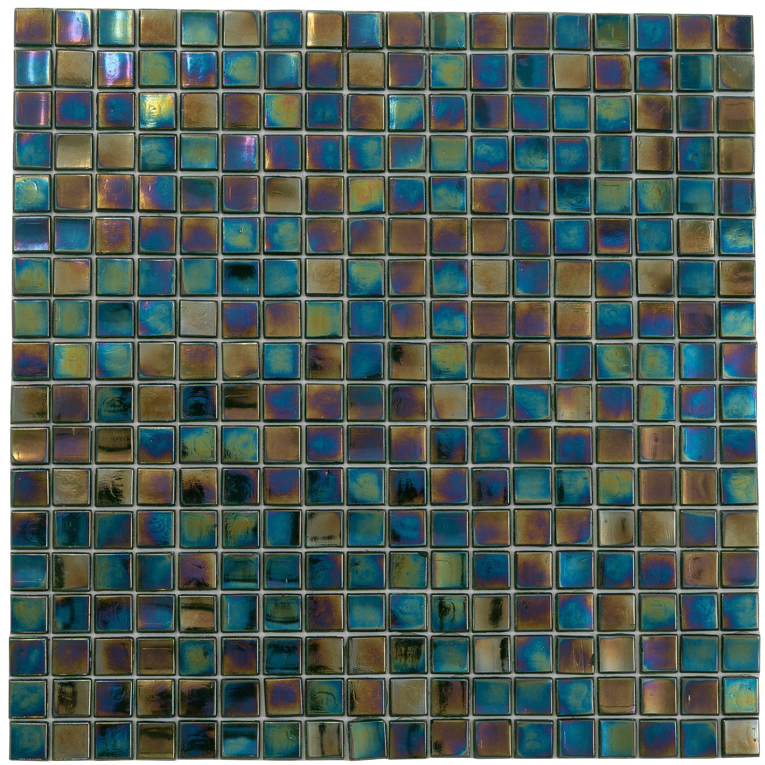 Rainbow Green 12x12 Glossy Uniform Square Glass Mosaic Tile (20 pack, 18.69 sq ft/case) - Sample