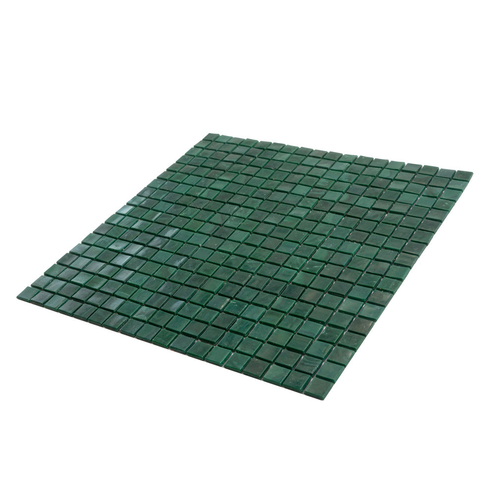 20-pack Skosh 11.6 in. x 11.6 in. Glossy Bottle Green Glass Mosaic Wall and Floor Tile (18.69 sq ft/case)