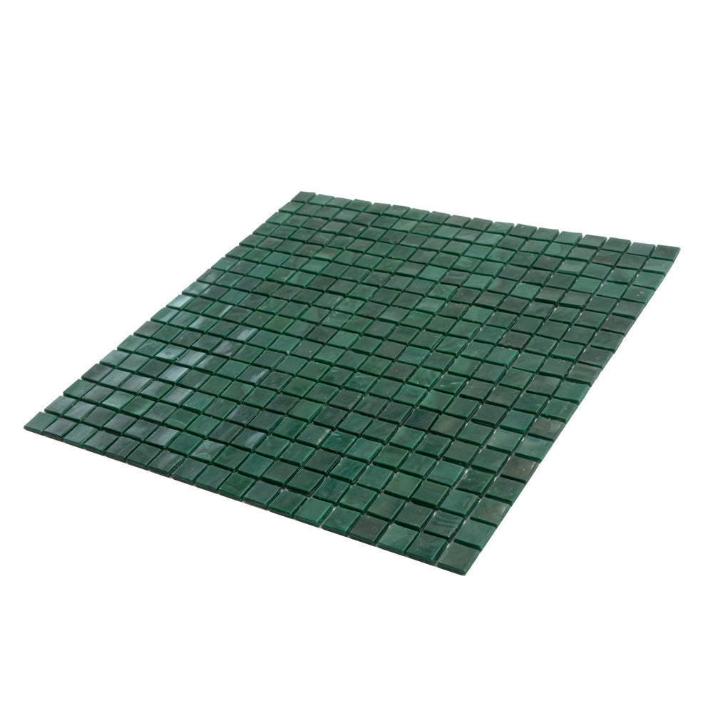Bottle Green 12x12 Glossy Uniform Square Glass Mosaic Tile (20 pack, 18.69 sq ft/case) - Sample
