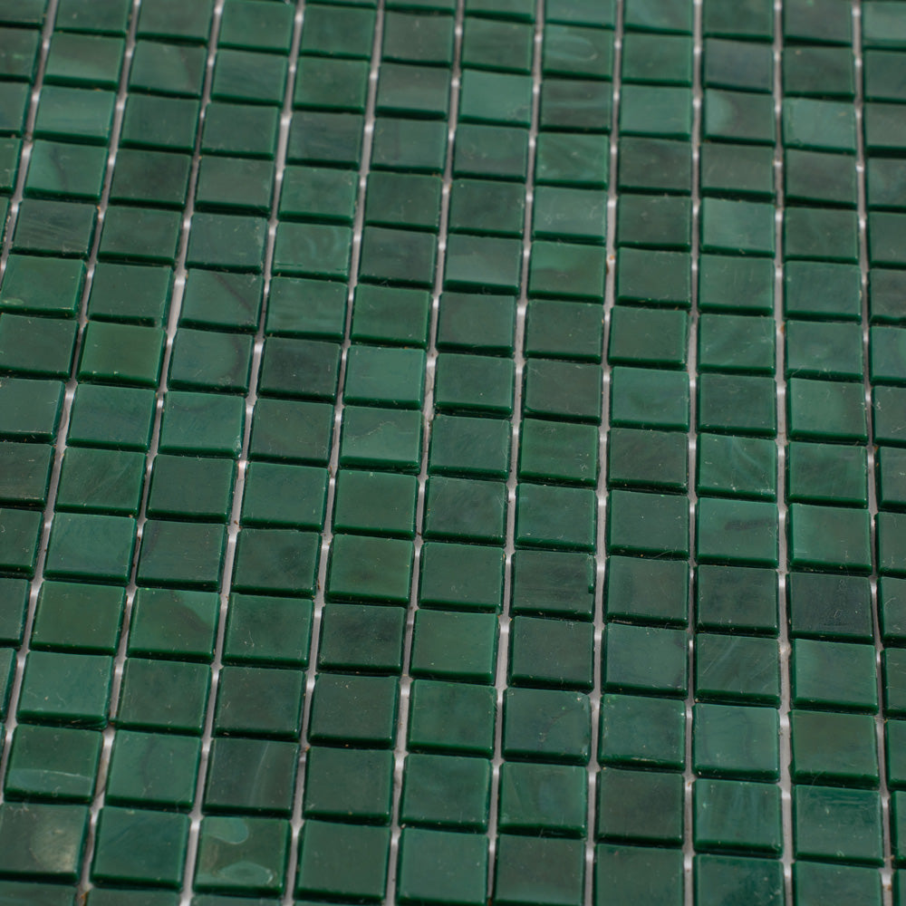 Bottle Green 12x12 Glossy Uniform Square Glass Mosaic Tile (20 pack, 18.69 sq ft/case) - Sample