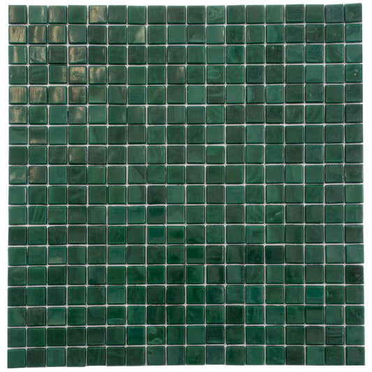 20-pack Skosh 11.6 in. x 11.6 in. Glossy Bottle Green Glass Mosaic Wall and Floor Tile (18.69 sq ft/case)