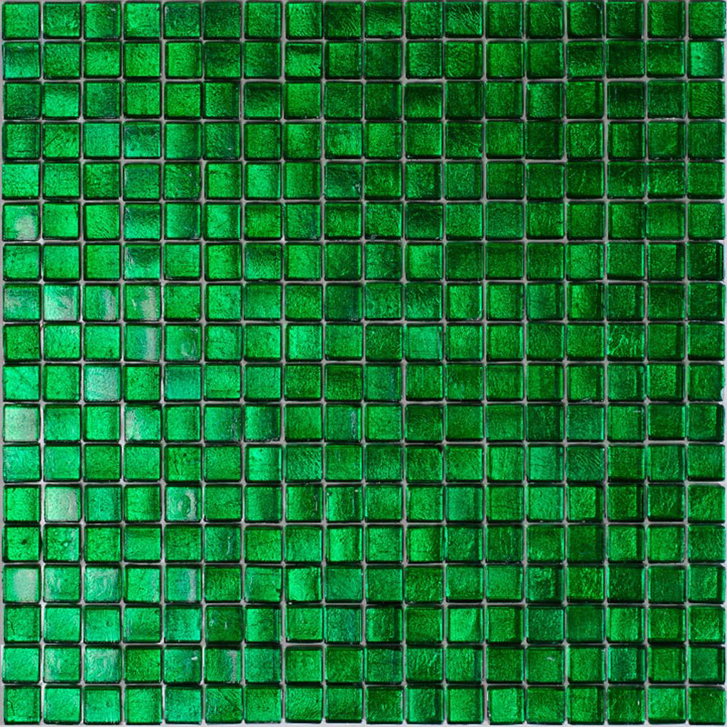 Forest Green 12x12 Glossy Uniform Square Glass Mosaic Tile (20 pack, 18.69 sq ft/case) - Sample