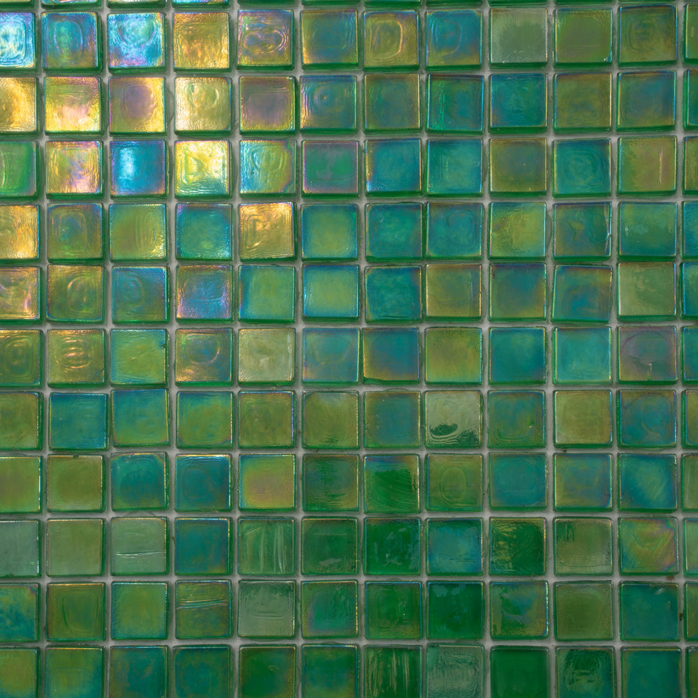 20-pack Skosh 11.6 in. x 11.6 in. Glossy Emerald Green Glass Mosaic Wall and Floor Tile (18.69 sq ft/case)