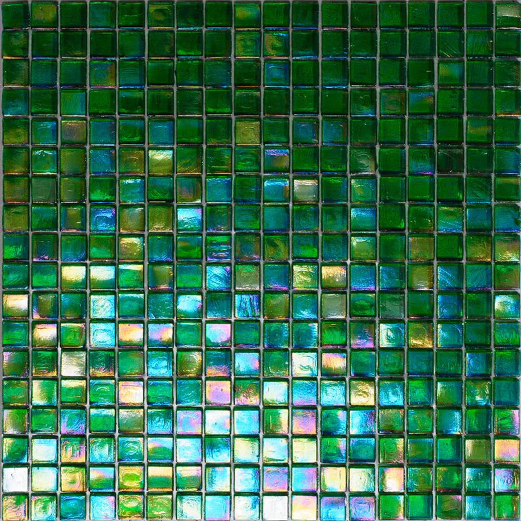 Emerald Green Glossy Glass Mosaic Tile