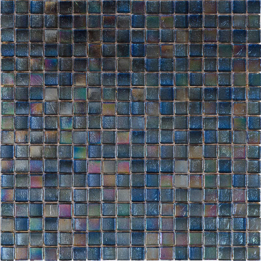 Slate Gray Glossy Glass Mosaic Tile