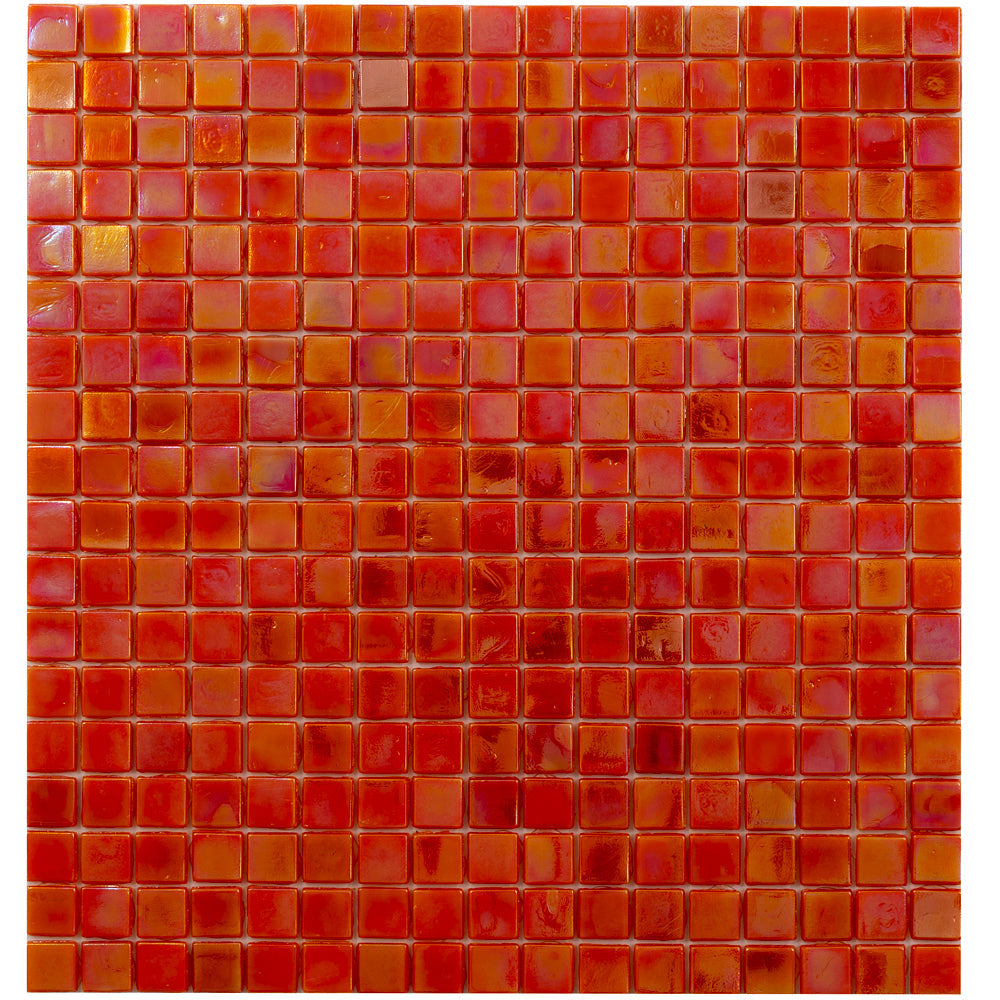 Fire Orange 12x12 Glossy Uniform Square Glass Mosaic Tile (20 pack, 18.69 sq ft/case) - Sample