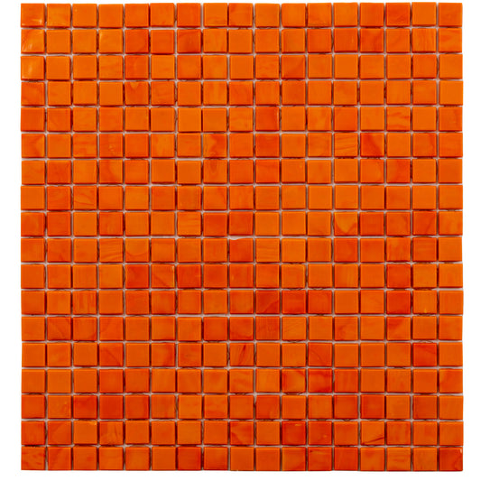 20-pack Skosh 11.6 in. x 11.6 in. Glossy Red-Orange Glass Mosaic Wall and Floor Tile (18.69 sq ft/case)