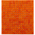 Sample - Red-Orange 12x12 Glossy Uniform Square Glass Mosaic Tile (20 pack, 18.69 sq ft/case)