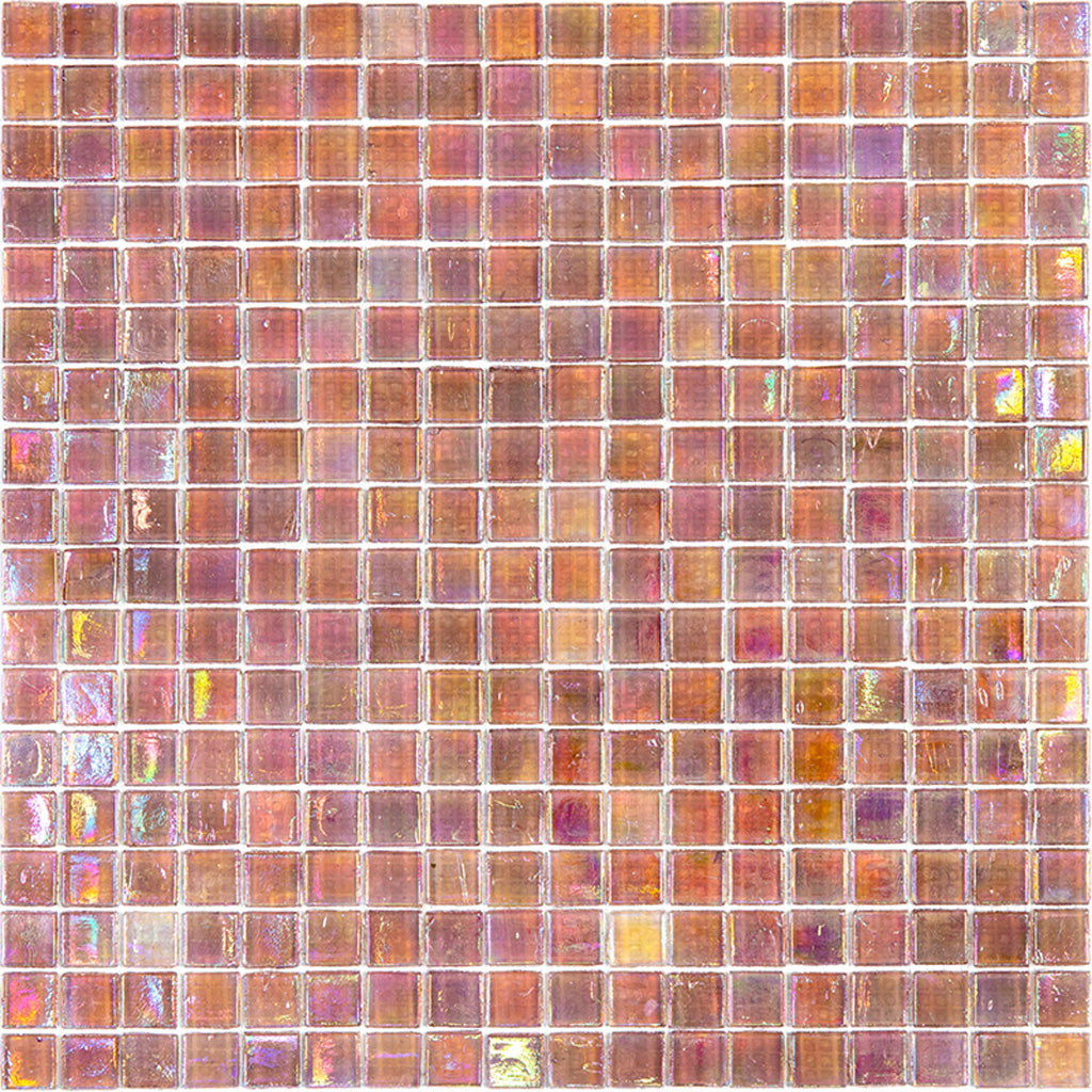 China Pink Glossy Glass Mosaic Tile