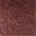 glossy rouge pink 12x12 inch uniform square glass mosaic tile sheet laid flat