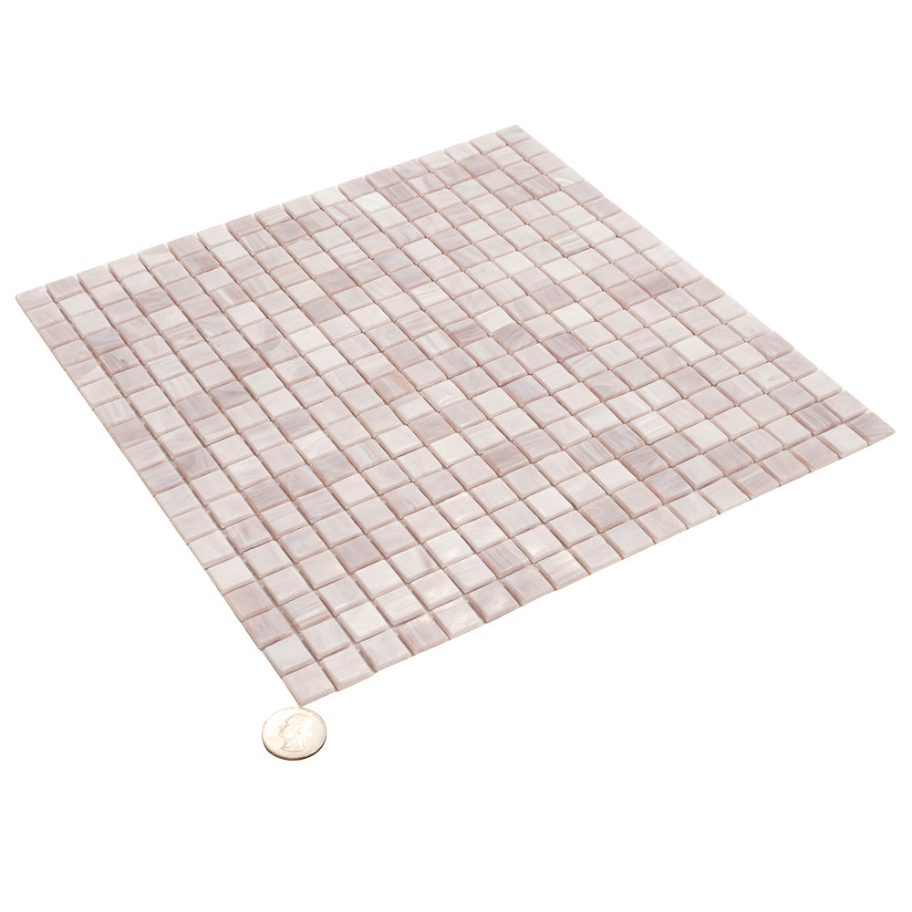20-pack Skosh 11.6 in. x 11.6 in. Glossy Thistle Glass Mosaic Wall and Floor Tile (18.69 sq ft/case) - Sample