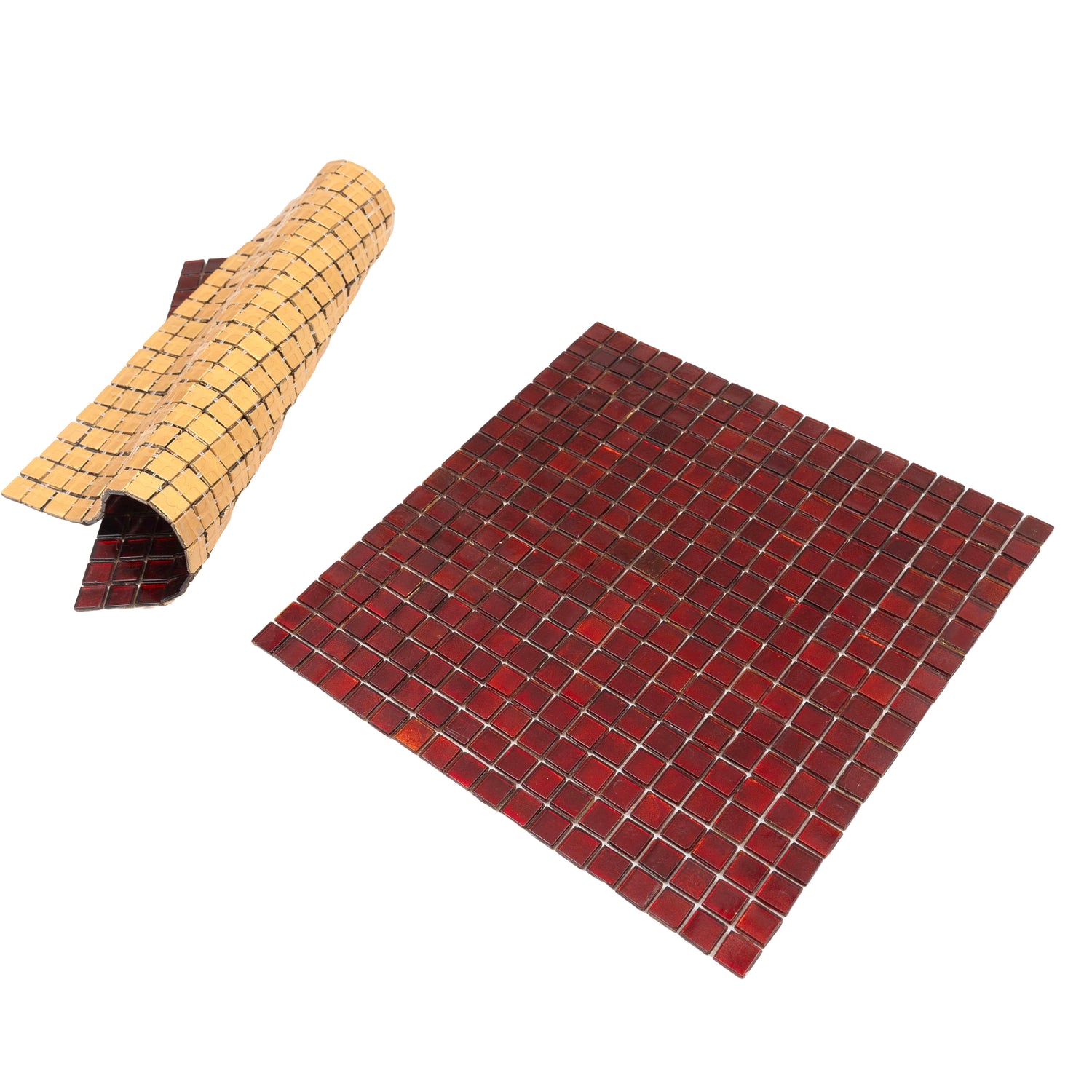 Ruby Red 12x12 Glossy Uniform Square Glass Mosaic Tile (20 pack, 18.69 sq ft/case) - Sample