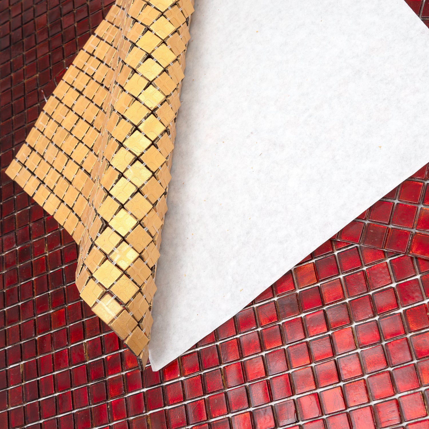 Ruby Red 12x12 Glossy Uniform Square Glass Mosaic Tile (20 pack, 18.69 sq ft/case) - Sample