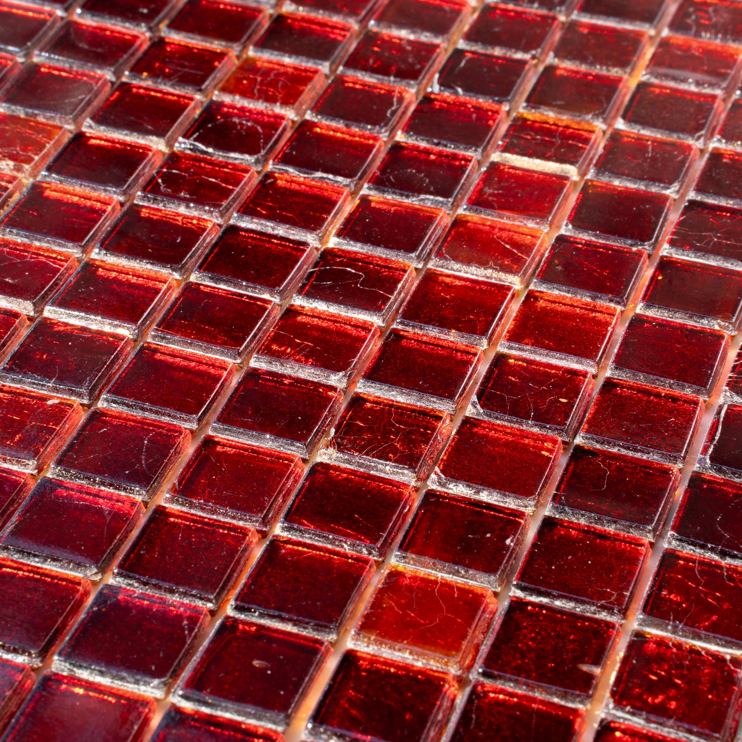 Ruby Red 12x12 Glossy Uniform Square Glass Mosaic Tile (20 pack, 18.69 sq ft/case) - Sample