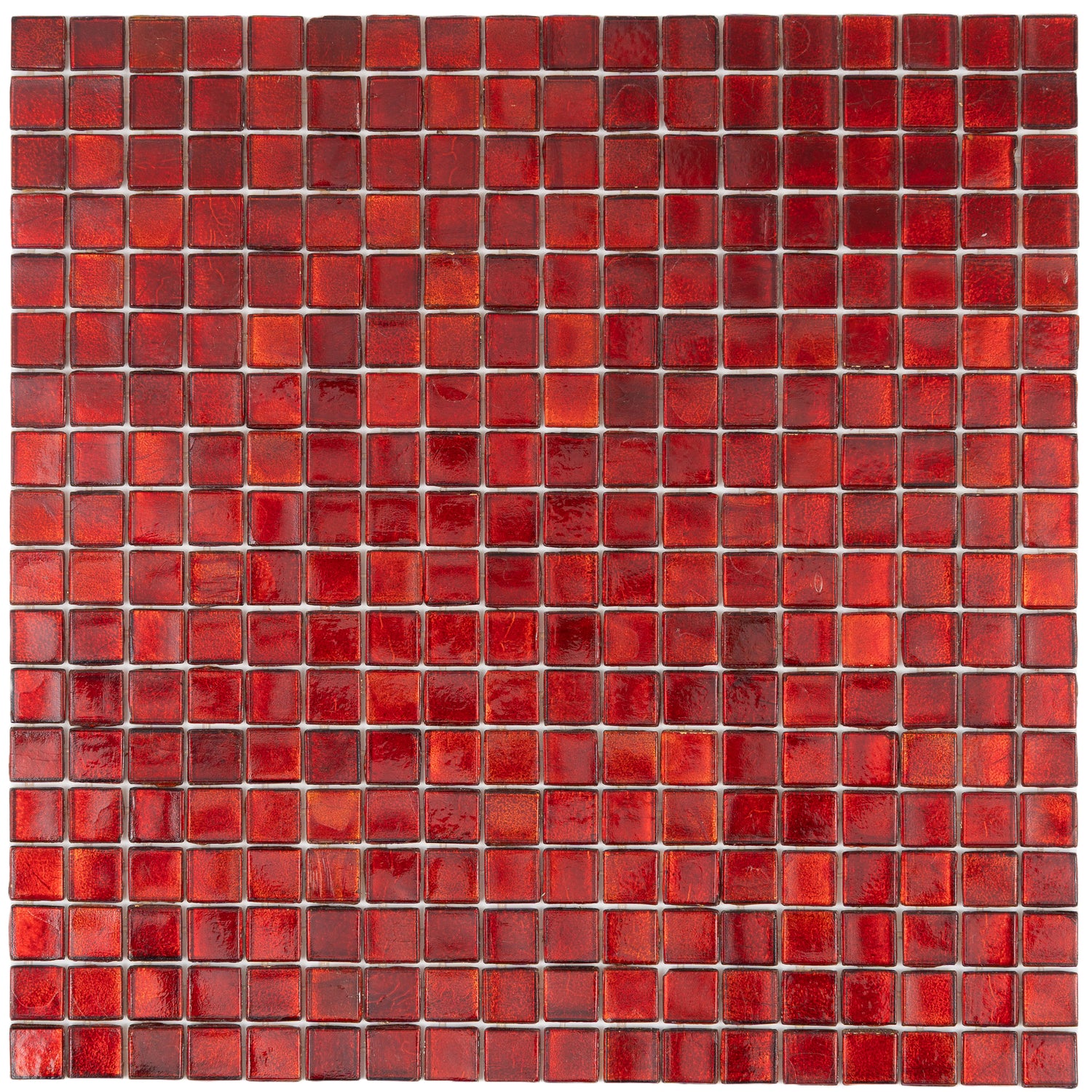 Ruby Red 12x12 Glossy Uniform Square Glass Mosaic Tile (20 pack, 18.69 sq ft/case) - Sample