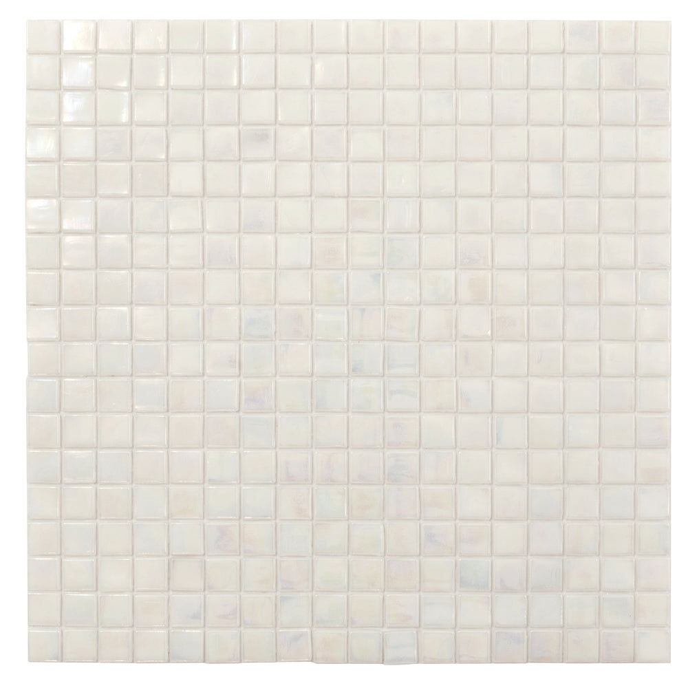 20-pack Skosh 11.6 in. x 11.6 in. Glossy Dark Bone White Glass Mosaic Wall and Floor Tile (18.69 sq ft/case)