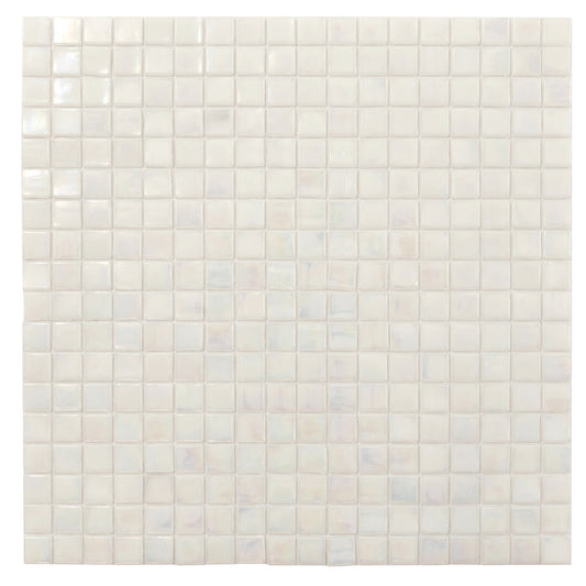 20-pack Skosh 11.6 in. x 11.6 in. Glossy Dark Bone White Glass Mosaic Wall and Floor Tile (18.69 sq ft/case)