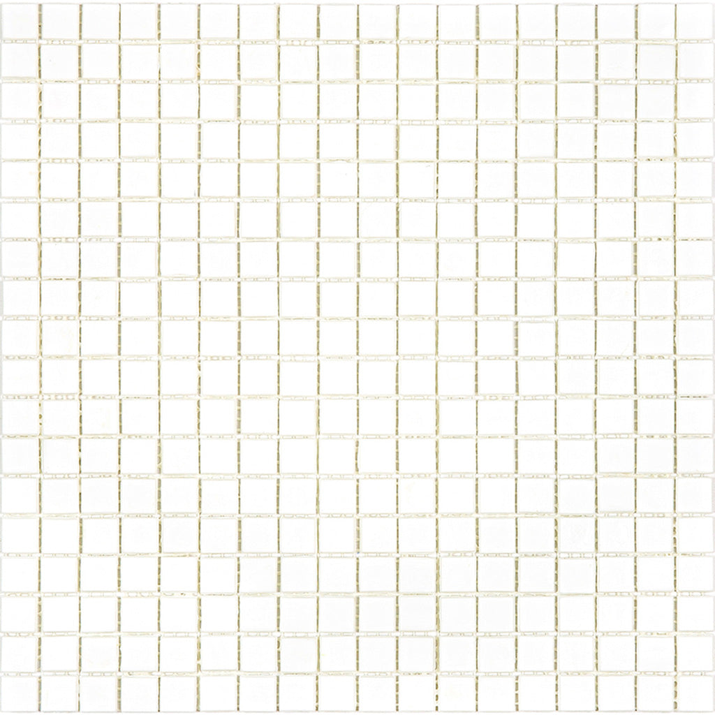 Baby Powder White 12x12 Glossy Uniform Square Glass Mosaic Tile (20 pack, 18.69 sq ft/case) - Sample