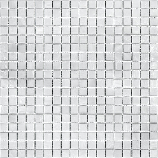 Glossy dolphin gray glass mosaic tile sheet with small uniform square tiles for wall and floor use
