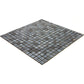 20-pack Skosh 11.6 in. x 11.6 in. Glossy Mouse Gray Glass Mosaic Wall and Floor Tile (18.69 sq ft/case) - Sample