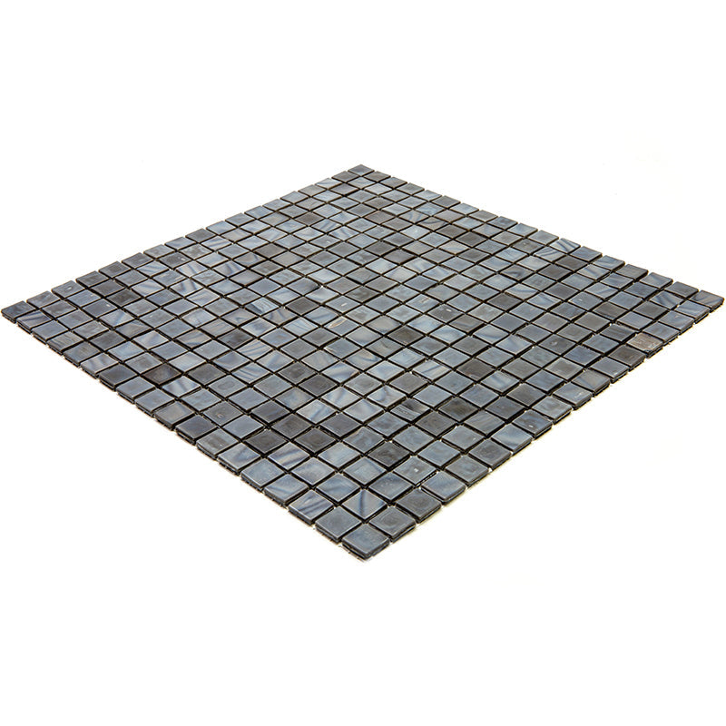 20-pack Skosh 11.6 in. x 11.6 in. Glossy Mouse Gray Glass Mosaic Wall and Floor Tile (18.69 sq ft/case) - Sample