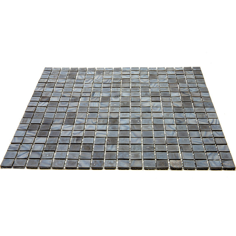 20-pack Skosh 11.6 in. x 11.6 in. Glossy Mouse Gray Glass Mosaic Wall and Floor Tile (18.69 sq ft/case) - Sample