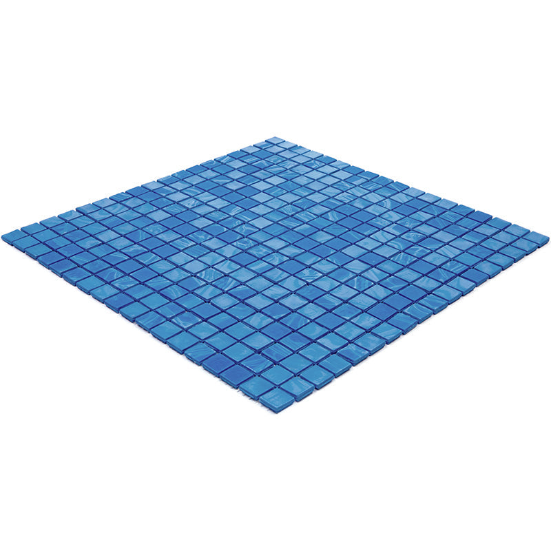 Sapphire Blue 12x12 Glossy Uniform Square Glass Mosaic Tile (20 pack, 18.69 sq ft/case) - Sample