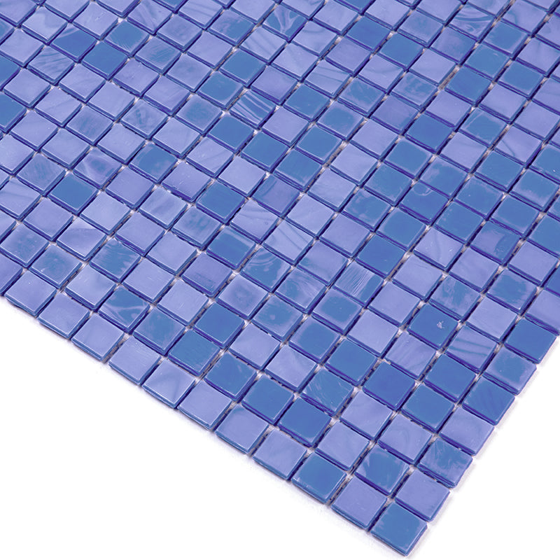 Neon Blue 12x12 Glossy Uniform Square Glass Mosaic Tile (20 pack, 18.69 sq ft/case) - Sample