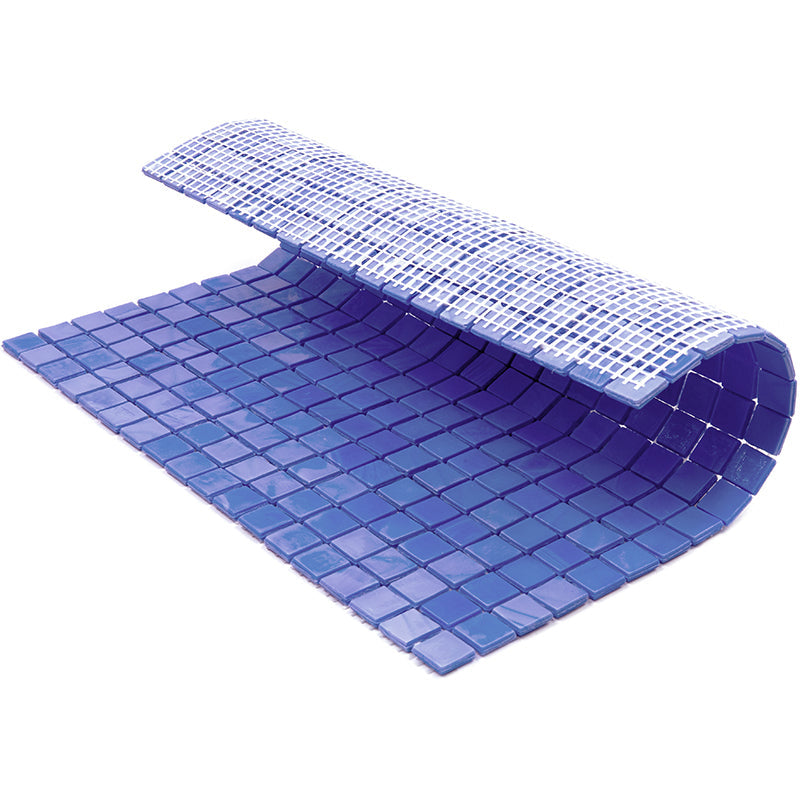 Neon Blue 12x12 Glossy Uniform Square Glass Mosaic Tile (20 pack, 18.69 sq ft/case) - Sample