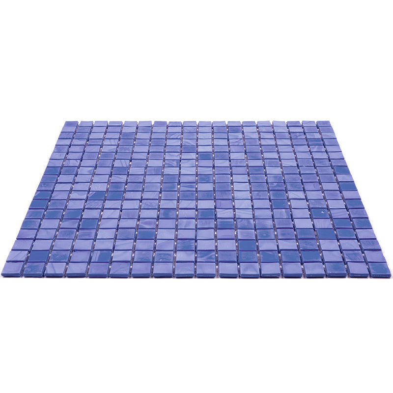 Neon Blue 12x12 Glossy Uniform Square Glass Mosaic Tile (20 pack, 18.69 sq ft/case) - Sample