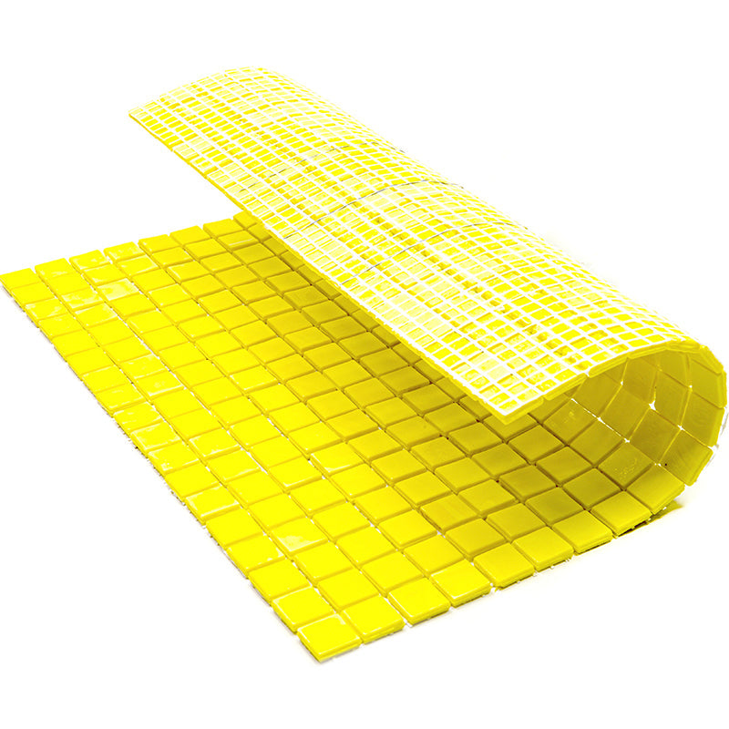 Yellow 12x12 Glossy Uniform Square Glass Mosaic Tile (20 pack, 18.69 sq ft/case) - Sample