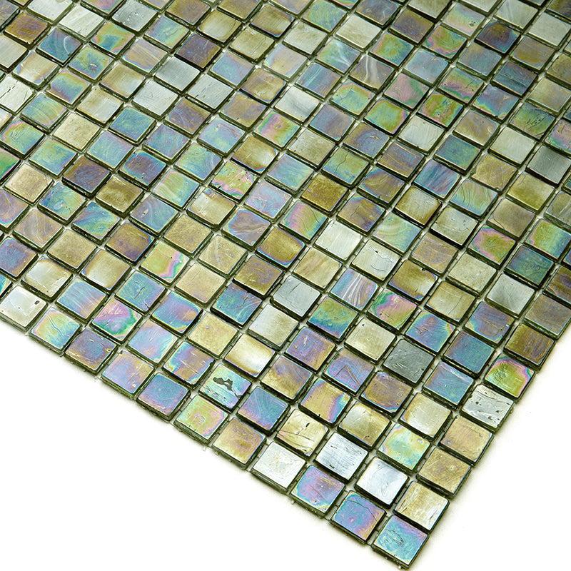 20-pack Skosh 11.6 in. x 11.6 in. Glossy Tortilla Brown Glass Mosaic Wall and Floor Tile (18.69 sq ft/case) - Sample