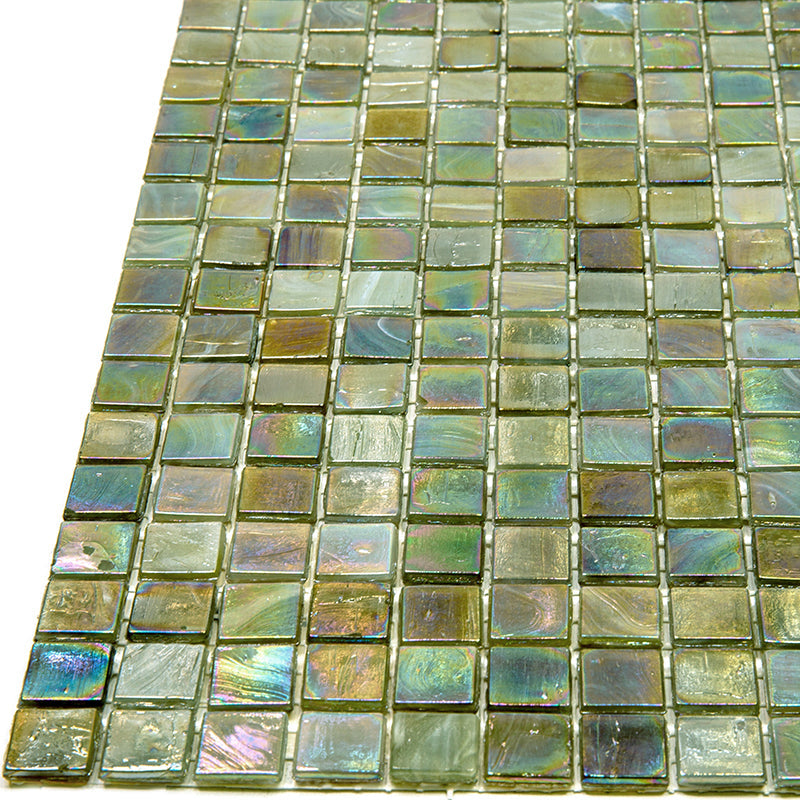 20-pack Skosh 11.6 in. x 11.6 in. Glossy Tortilla Brown Glass Mosaic Wall and Floor Tile (18.69 sq ft/case) - Sample